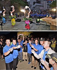 2018馬祖高粱酒節,有美酒、美食及樂團精彩表演,氣氛熱鬧。(圖/文:陳其敏)