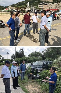 連江縣議會進行北竿鄉環境衛生及污水系統使用現況會勘,議員要求環資局落實督導工作,快速解決民眾面臨的問題。(圖/文:陳鵬雄)