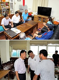 　中秋佳節近了，縣長劉增應下鄉致贈南竿鄉各村低收入戶、中低收入戶老人及身心障礙者慰問金，與受贈者噓寒問暖，讓他們在傳統節慶來臨前及時感受到政府的溫暖與關懷。（圖／文：曹重偉）