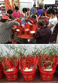 　牛角社區13日辦理紅斗課程研習，讓年輕一代更理解傳統習俗做出幼，迎新生、過關、祈福等儀式的典故。（圖／文：吳嘉榮）