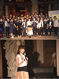 　金鐘獎新進女演員連俞涵主講「女演員之前」，分享她在成為演員前的生涯，也鼓勵馬中學生堅持夢想。（圖／文：馮紹夫）