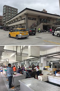 山隴獅子市場整建後16日起試營運,原臨時市場攤商僅留阿妹鼎邊糊店月底前遷入,其他全部完成新攤販售作業,原市場結束營業,鐵皮屋建築規定使用期限已到將全部拆除。(圖:馬祖日報社)