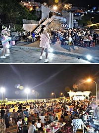 東引鄉舉辦歡慶中秋烤肉活動,充滿節慶歡樂氣氛。(圖/文:陳其敏)