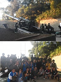 馬防部26日舉行年度聯信操演,「馬祖守護神」240巨砲再度開砲,砲聲震撼天際。(圖/文:馮紹夫)