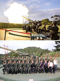155加農砲射擊,發揚強大火力。(圖/文:江耿逸)