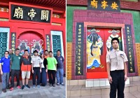 東引關帝廟、安寧廟完成門神重繪,廟產委員會感謝東引國中小替代役男林語晨的用心付出,讓門神再現光彩。(圖/文:陳其敏)