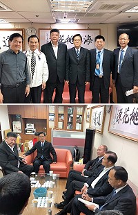縣府向國防部爭取南竿、東引5處營區土地移管,國防部長嚴德發(上圖右3)拜會立委陳雪生,表示國防部全數同意釋出。(圖:立委陳雪生辦公室)