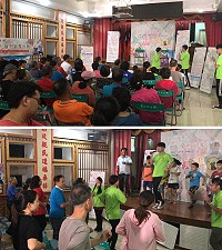衛生福利局「老人福利宣導活動」西莒場,吸引滿場鄉親前往聆聽。(圖/文:宋幸儒)