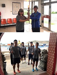 107年縣運聖火傳遞13日完成各離島傳遞任務。(圖:本報及各鄉公所)