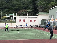 　縣運網球賽首度移師北竿舉辦，南竿、北竿及莒光3隊角逐。（圖／文：陳鵬雄）