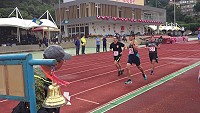 　107年縣運第一場徑賽5000公尺登場，女子組曹玉舫破大會紀錄。（圖／文：馮紹夫）