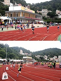 　縣運競賽全面開跑，選手在場上全力衝刺，各組成績陸續出爐，今日最後項目決賽。（圖／文：馮紹夫）