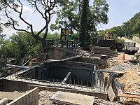 　北竿碧園淹水路段規劃截流系統，完工後路面積水將成為歷史。（圖／文：陳鵬雄）