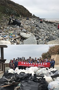 守護海洋愛地球,西坵社區發展協會辦理淨灘活動,維護海洋生態環境。(圖/文:宋幸儒)