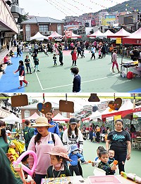 東引國中小提早歡慶46週年校慶,園遊會匯聚人潮,吸引家長、鄉親到場共襄盛舉。(圖/文:陳其敏)