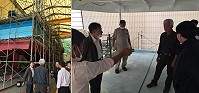 　東海明珠進行歲修，府會首長昨日前往龍德造船廠關心歲修進度。（圖／文：馮紹夫）