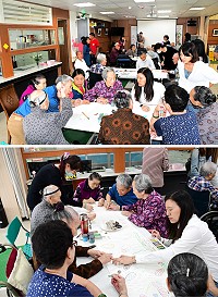 「卡蹓卡蹓Hi故宮」藝術陪伴計畫26日來到大同之家,豐富多元的活動讓老人家們玩得相當開心。(圖/文:曹重偉)