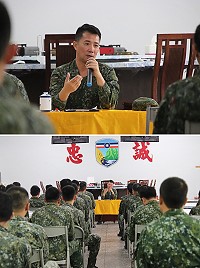 副指揮官主持馬防部本部連親教親考。(圖/文:江耿逸)