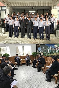內政部長徐國勇2日來訪馬祖關心基層,慰勉其所屬機關同仁辛勞,並與縣長劉增應進行會談。(圖/文:吳嘉榮)
