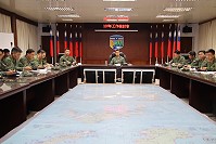 　指揮官主持馬防部107年年終工作檢討會。（圖／文：江耿逸）