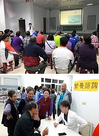 衛福局營養師前進東莒,耐心聆聽並予以建議,鄉親大讚親民。(圖/文:蔡夢玲)