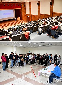 　縣選委會辦理107年地方公職人員選舉暨全國性公投各投開票所工作人員講習，由副總幹事李文鵬主講，就相關規範提醒選務人員確實嚴守。（圖／文：曹重偉）