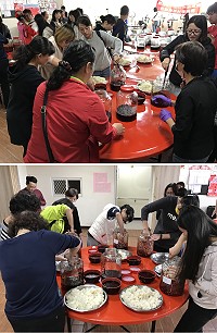「馬媳會」釀酒飄香傳千里活動11日傳授釀老酒技藝,讓大家共同體驗釀酒背後的記憶源流。(圖/文:吳嘉榮)