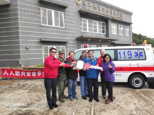 企業回饋離島偏鄉,莒光消防分隊喜迎270萬救護車,23日舉行啟用典禮。(圖/文:宋幸儒、莒光消防分隊)