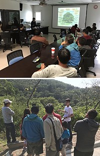 連江縣樹木健康養護修剪研討會介紹樹木修剪重要性,以及實地示範樹木修剪的流程。(圖/文:吳嘉榮)
