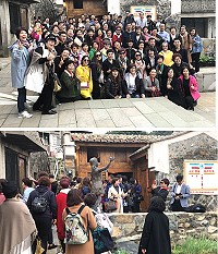 94位的安麗貴賓登上西莒島,為純樸幽靜的田澳村增添許多熱鬧氣氛,也創下旅遊淡季當日登西莒島人數最多的紀錄。(圖/文:宋幸儒)