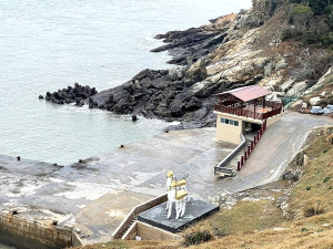 　馬管處大坵島碼頭公廁及候船涼亭完工，提升遊客服務品質。（圖／文：陳鵬雄）