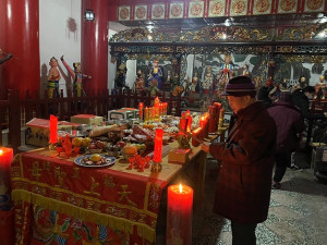　東莒福正境天上聖母廟農曆正月初八擺暝，成為馬祖首場擺暝祭典。（圖／文：蔡夢玲）