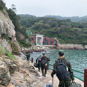 役男首次踏上高登島,親身體驗不一樣的軍旅生活。(圖/文:林承翰)