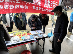 2022北竿硬地超級馬拉松26日登場,政風處於現場進行廉政宣導工作。(圖:政風處)