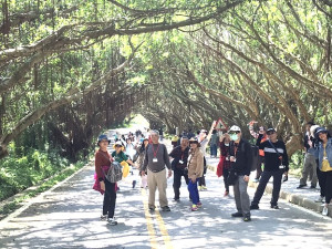 進入旅遊旺季,一百多名遊客同時登島,把西莒變熱鬧了。(圖/文:宋幸儒)