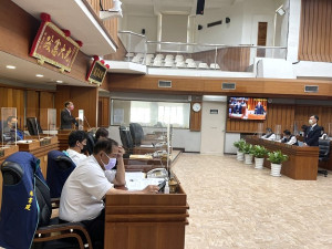 連江縣議會第7屆第7次定期大會昨正式開議,縣長劉增應施政報告及備詢。(圖/文:馬祖日報)