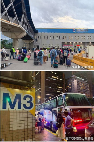 上圖:南北之星讓旅客可搭船從台北港前往馬祖南竿。下圖:從台北港返回台北市區下車點為捷運台北車站M3出口,車程約40分鐘。來往市區與碼頭接駁交通方式。(圖/易飛網提供)