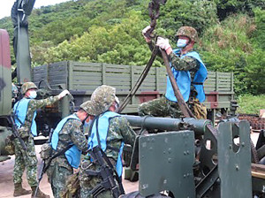 官兵實施裝備搶修組合測驗。(圖:吳采諺)