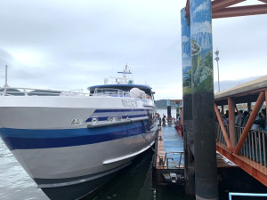 南北之星2號快輪固定船班下午3時福澳港開往台北港,船上乘客216人。(圖/文:馮紹夫)
