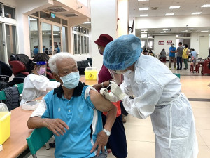 　北竿社區接種站29日開設，共73人完成接種。（圖／文：馮紹夫）