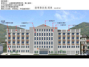 　馬祖海巡隊新辦公廳舍外觀設計以閩東式風格色彩、外觀融入地景。（圖：立委陳雪生委員會）