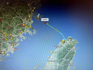 　中國大陸軍演區域部份與台馬W2航路重疊，4日台馬班機全部走直飛的W8航路，未受軍演影響。（圖：摘自網路）