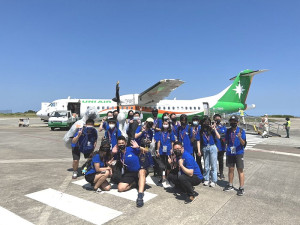 台北愛樂少年弦樂團《帶著樂器去旅行》13日到馬祖跳島巡演,第1站大坵演出,遊客很驚喜。(圖:台北愛樂羅維恩提供)