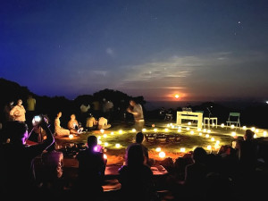 　大坵暗空之夜滿月靜心場圓滿結束，3天有近五百人次登島體驗。（圖／文：陳鵬雄）