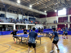 縣運桌球進入尾聲,東引鄉獲社會組冠軍,國小女單鄭茹予再為塘岐摘下一金,表現可圈可點。(圖/文:馮紹夫)