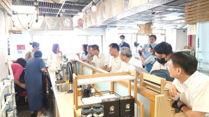 　國發會主委龔明鑫關心地方青創發展，一行17日抵馬後展開參訪行程，並與地區青年進行座談。（圖／文：馮紹夫）