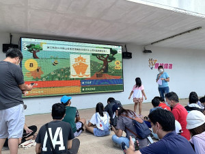 　2022水土保持知識擂台賽，曹菀芬榮獲冠軍。（圖／文：馮紹夫）