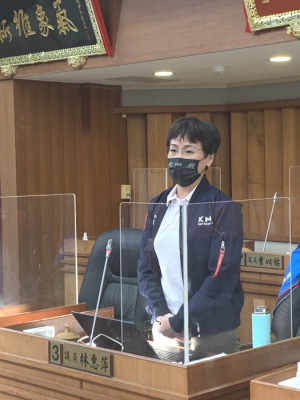 議員林惠萍進行質詢。(圖/文:馮紹夫)