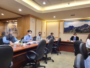 福建高等檢察署金門檢察分署召開連江金門區域聯合查賄專案會議,連江地檢署檢察長黃元冠赴最高檢察署報告馬祖選情。(圖:連江地檢署)
