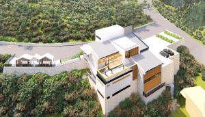 　大坵島遊客中心完成工程發包，建築主體外觀以梅花鹿為主視覺意象。（圖：交旅局）
